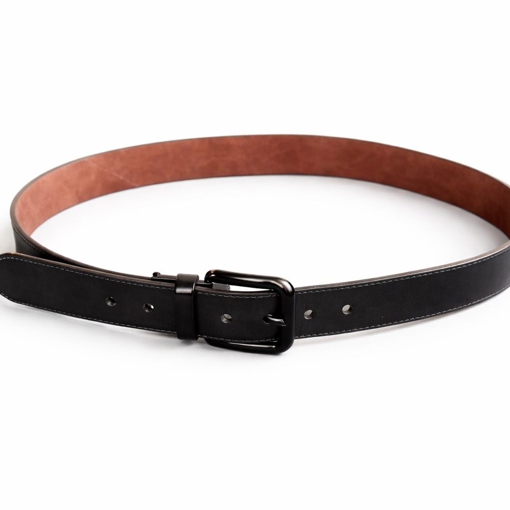 Signature Collection Black and Brown Reversible Bonded Leather Belt